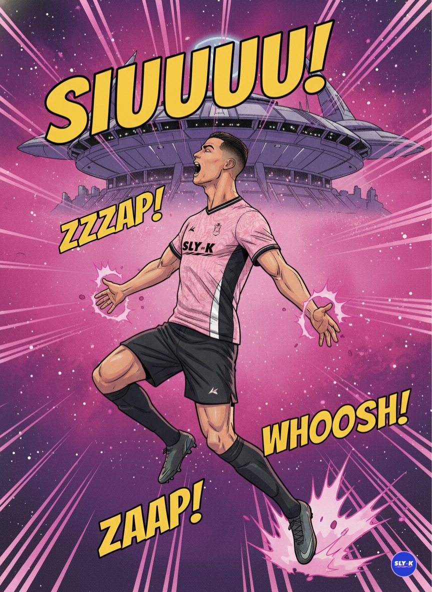 Ronaldo does the Siu celebration